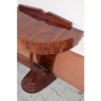 Drewniany Stolik Kawowy Art Deco - Konsola Stół - Unikat