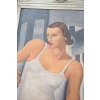 204cm Gigant Stary Obraz Tamara de Łempicka - Art Deco Obraz - Dama w Sukni