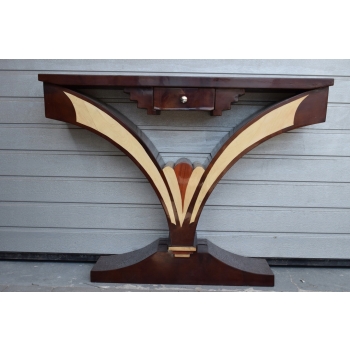 Drewniana Konsola Stolik Art Deco - Komoda - Pomocnik - Francja Unikat