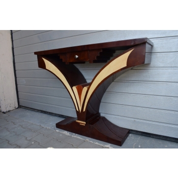 Drewniana Konsola Stolik Art Deco - Komoda - Pomocnik - Francja Unikat