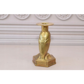 Świecznik z Brązu - Sowa - ART DECO - Vintage Unikat - Figura Sowa