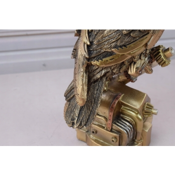 Steampunk Mechaniczny Kruk - Ptak - Statuetka Rzeźba Prezent