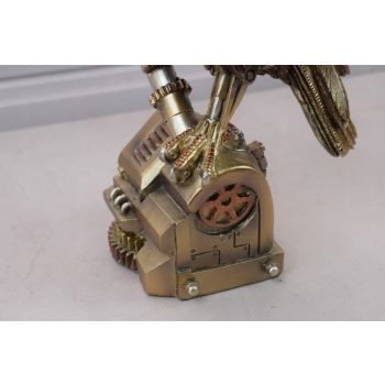 Steampunk Mechaniczny Kruk - Ptak - Statuetka Rzeźba Prezent