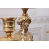 Świecznik Kandelabr Empire - Porcelana + Brąz - Dekoracja - Unikat!
