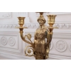 Świecznik Kandelabr Empire - Porcelana + Brąz - Dekoracja - Unikat!