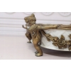 Biała Patera - 4 Amory Anioły - Porcelana + Brąz - Złocony Unikat
