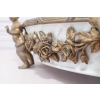 Biała Patera - 4 Amory Anioły - Porcelana + Brąz - Złocony Unikat
