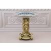 Porcelanowa Ażurowa Patera Trzy Nimfy - Porcelana + Brąz - Okazała Prezent