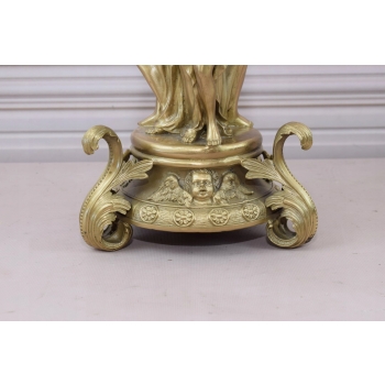 Porcelanowa Ażurowa Patera Trzy Nimfy - Porcelana + Brąz - Okazała Prezent