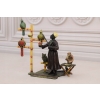 Treser Arab z Papugami - Figura z Brązu - Kolekcja Vienna