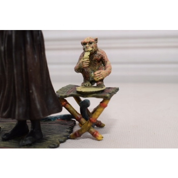 Treser Arab z Papugami - Figura z Brązu - Kolekcja Vienna