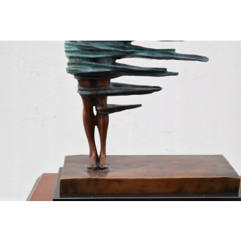 Salvador Dali Abstrakcja - Kobieta na Wietrze - Figura Rzeźba z Brązu