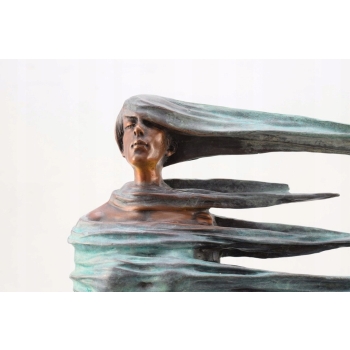 Salvador Dali Abstrakcja - Kobieta na Wietrze - Figura Rzeźba z Brązu