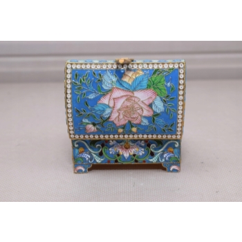 Srebrna Szkatuła Emalia Srebro 84 Rosja 158g Faberge rękodzieło unikat