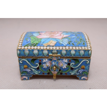 Srebrna Szkatuła Emalia Srebro 84 Rosja 158g Faberge rękodzieło unikat
