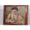 A. GOLDBAUM 1939 - Żyd z Księgami - Stary Obraz Olej na Płótnie