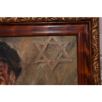 A. GOLDBAUM 1939 - Żyd z Księgami - Stary Obraz Olej na Płótnie