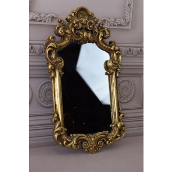 Złota Lustro - Rama Złota Ornamentowa - Piękne Kryształowe - Dekoracja