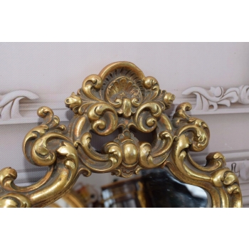 Złota Lustro - Rama Złota Ornamentowa - Piękne Kryształowe - Dekoracja