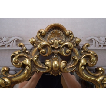 Złota Lustro - Rama Złota Ornamentowa - Piękne Kryształowe - Dekoracja