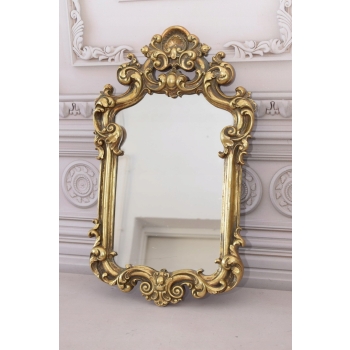 Złota Lustro - Rama Złota Ornamentowa - Piękne Kryształowe - Dekoracja