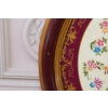 Obraz na Porcelanie - Medalion - Kwiaty - Złota Rama - Dekoracja