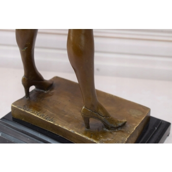 Akt Pięknej Kobiety - Naga Niewiasta - Art - Figura Rzeźba z Brązu