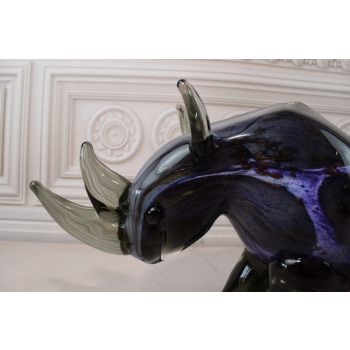 Szkło Murano Style - Kolorowy Nosorożec - Nowoczesna Figura Rzeźba