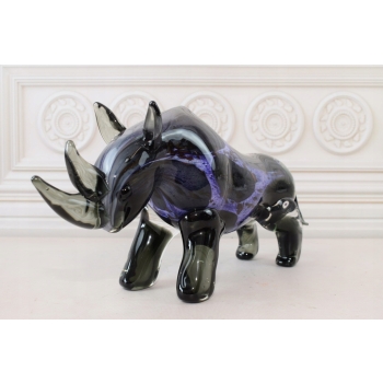 Szkło Murano Style - Kolorowy Nosorożec - Nowoczesna Figura Rzeźba