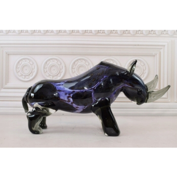 Szkło Murano Style - Kolorowy Nosorożec - Nowoczesna Figura Rzeźba