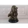 Lampart Na Skale - Leopard Tygrys Jaguar Puma - Figura z Brązu - Dekoracja