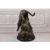 Lampart Na Skale - Leopard Tygrys Jaguar Puma - Figura z Brązu - Dekoracja