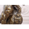 Lampart Na Skale - Leopard Tygrys Jaguar Puma - Figura z Brązu - Dekoracja