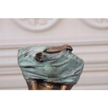 Klęcząca Naga Kobieta - Akt Erotyk - Figura Rzeźba z Brązu