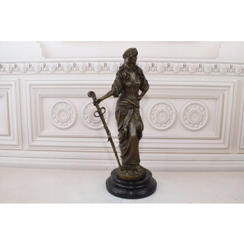 Perska Księżniczka - Kobieta z Mieczem - Figura Rzeźba z Brązu - Dekoracja