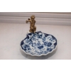 Porcelanowa Mini Patera - Mydelniczka - Porcelana + Figura z Brązu Amor