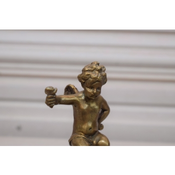 Porcelanowa Mini Patera - Mydelniczka - Porcelana + Figura z Brązu Amor