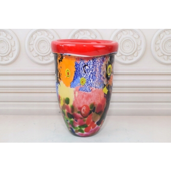 Kolorowy Wazon Murano Style - Wazon na Kwiaty - Grube Włoskie Szkło