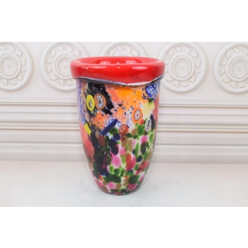 Kolorowy Wazon Murano Style - Wazon na Kwiaty - Grube Włoskie Szkło