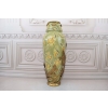 Zielony Porcelanowy Wazon Kwiaty - Ryby - Porcelana + Brąz - Sygnowany