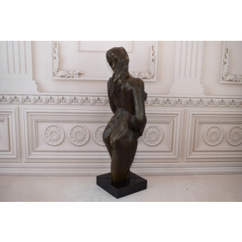 Akt Kobiety - Naga Dziewczyna - Figura Rzeźba z Brązu - Dekoracja Erotyk