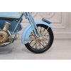 Metalowy Model Motor Motocykl z przyczepą niebieski - Model Kolekcjonerski
