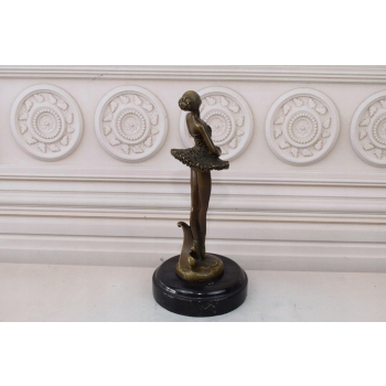 Milo - Młoda Tancerka - Baletnica Ballerina - Figura Rzeźba z Brązu