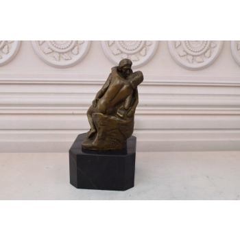 Pocałunek - Para Zakochani - Akt - Figura z Brązu - Rodin - Dekoracja