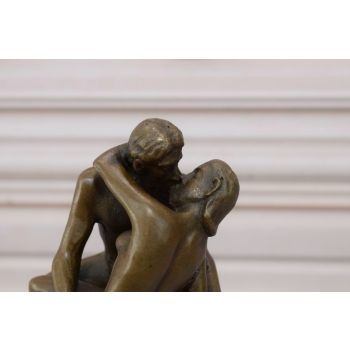 Pocałunek - Para Zakochani - Akt - Figura z Brązu - Rodin - Dekoracja