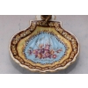 Porcelanowa Mini Patera - Mydelniczka - Porcelana + Figura z Brązu Amor
