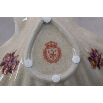 Porcelanowa Mini Patera - Mydelniczka - Porcelana + Figura z Brązu Amor