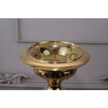 Mosiężny Lichtarz - Kandelabr Świecznik - Złoty - 60 cm - Ozdoba