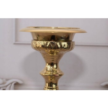 Mosiężny Lichtarz - Kandelabr Świecznik - Złoty - 60 cm - Ozdoba