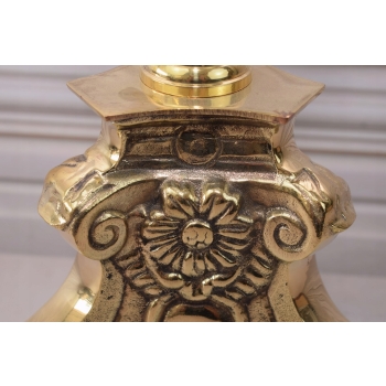 Mosiężny Lichtarz - Kandelabr Świecznik - Złoty - 60 cm - Ozdoba